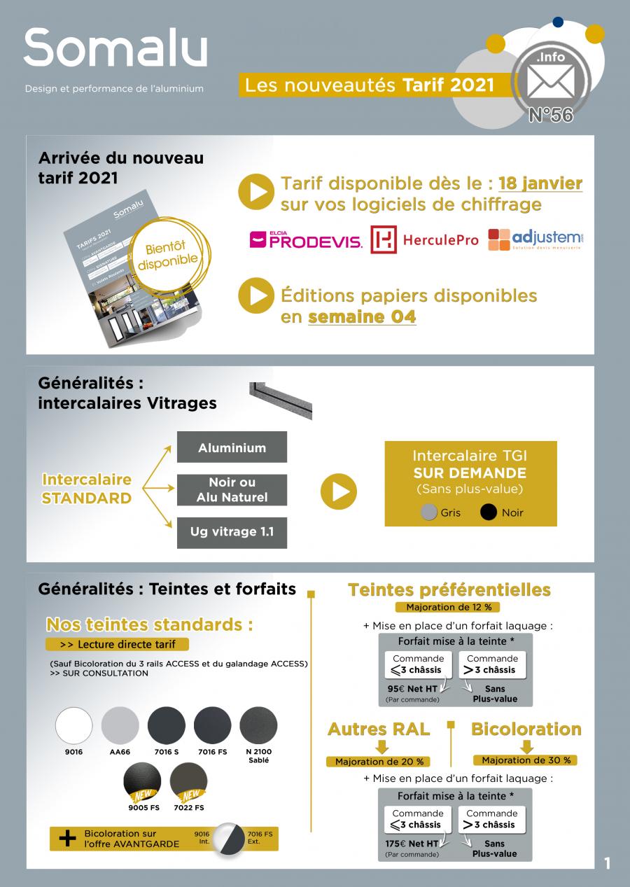 Les nouveautés tarif 2021 - page 1