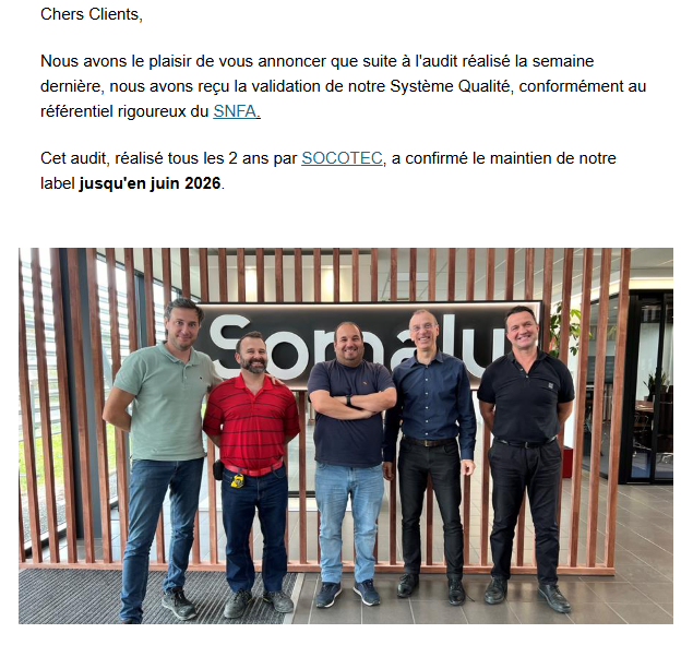 Maintien de notre label pour 2 ans !