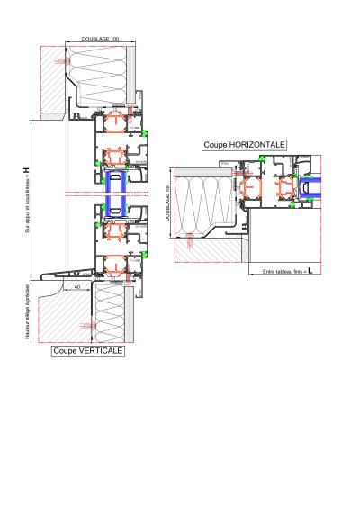 Coupe H et V_exeliss+ ouv. visible doublage 100mm